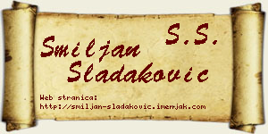 Smiljan Sladaković vizit kartica